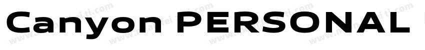 Canyon PERSONAL USE ONLY Regular字体转换